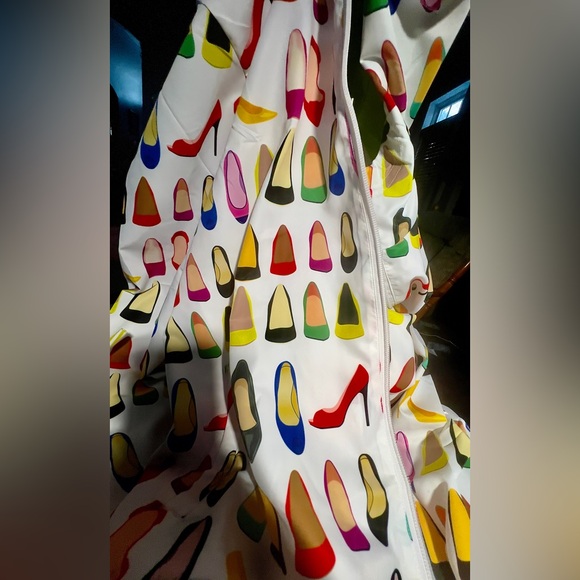 Stiletto Print Windbreaker Jacket. 1 of a kind. Runs SUPER large. It’s HERE! - Picture 5 of 8